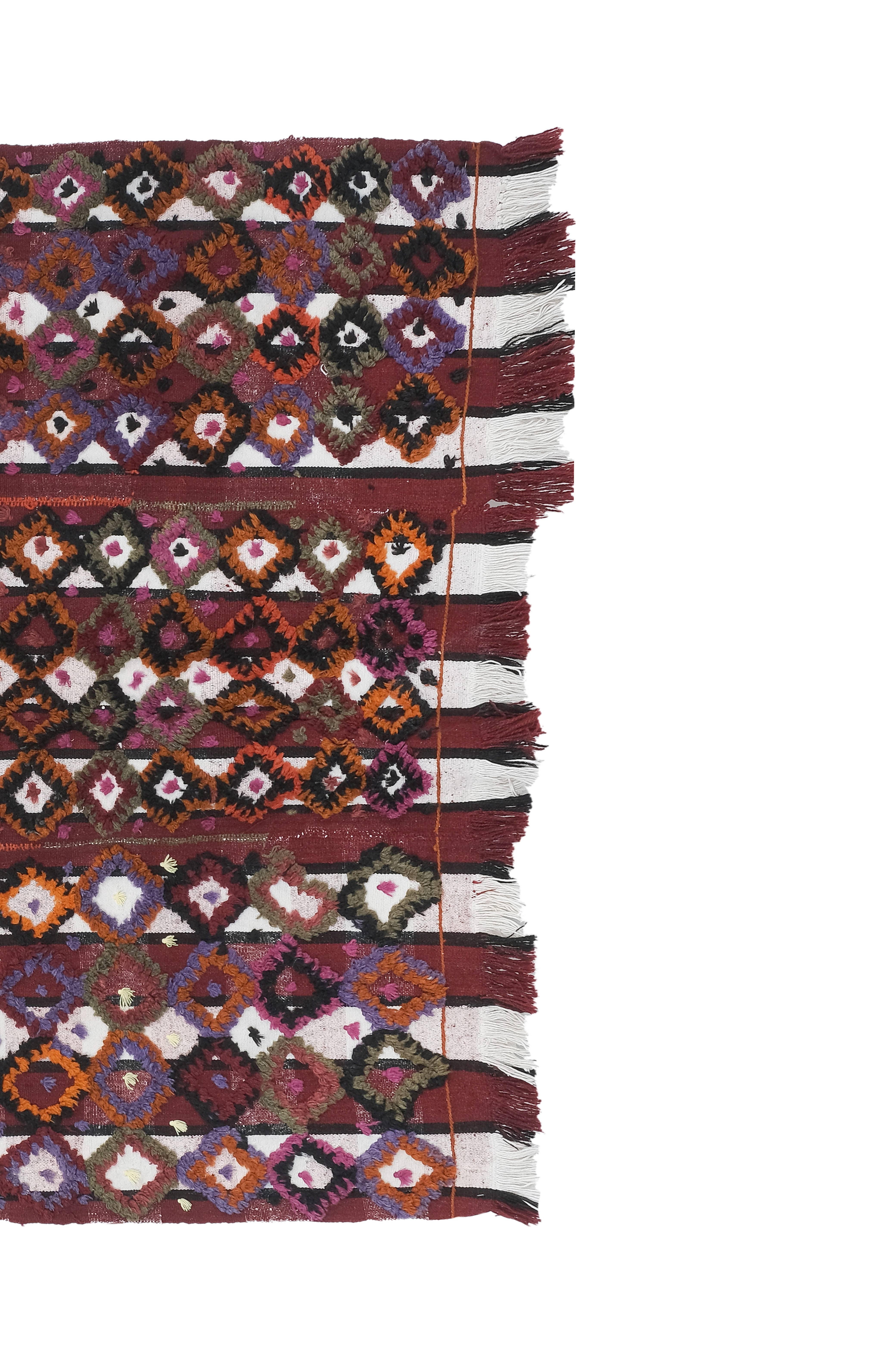 Vintage Turkish Tulu Rug 5'1'' x 7'1''