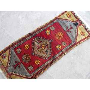 Vintage Oushak Rug 18'' x 43''
