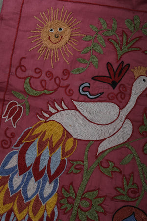 Peacock Suzani Table Runner 1'9'' x 6'3''
