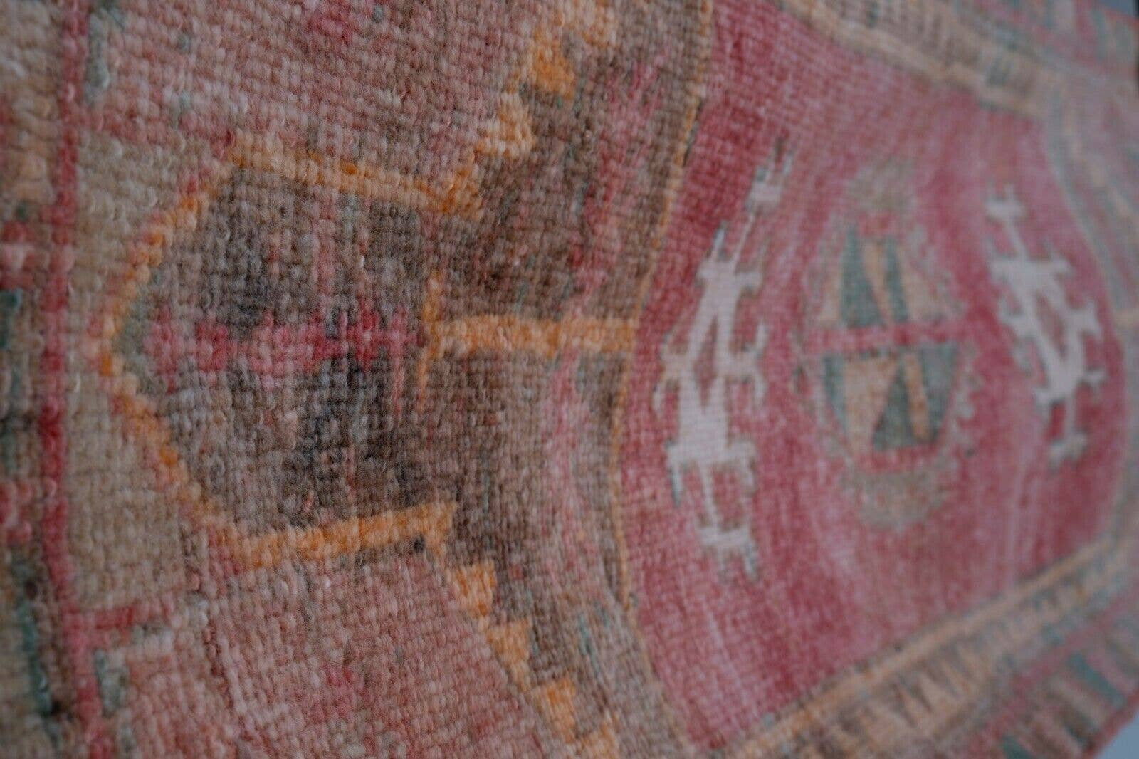 Vintage Oushak Yastik Rugs Set of 2 | 19'' x 42''