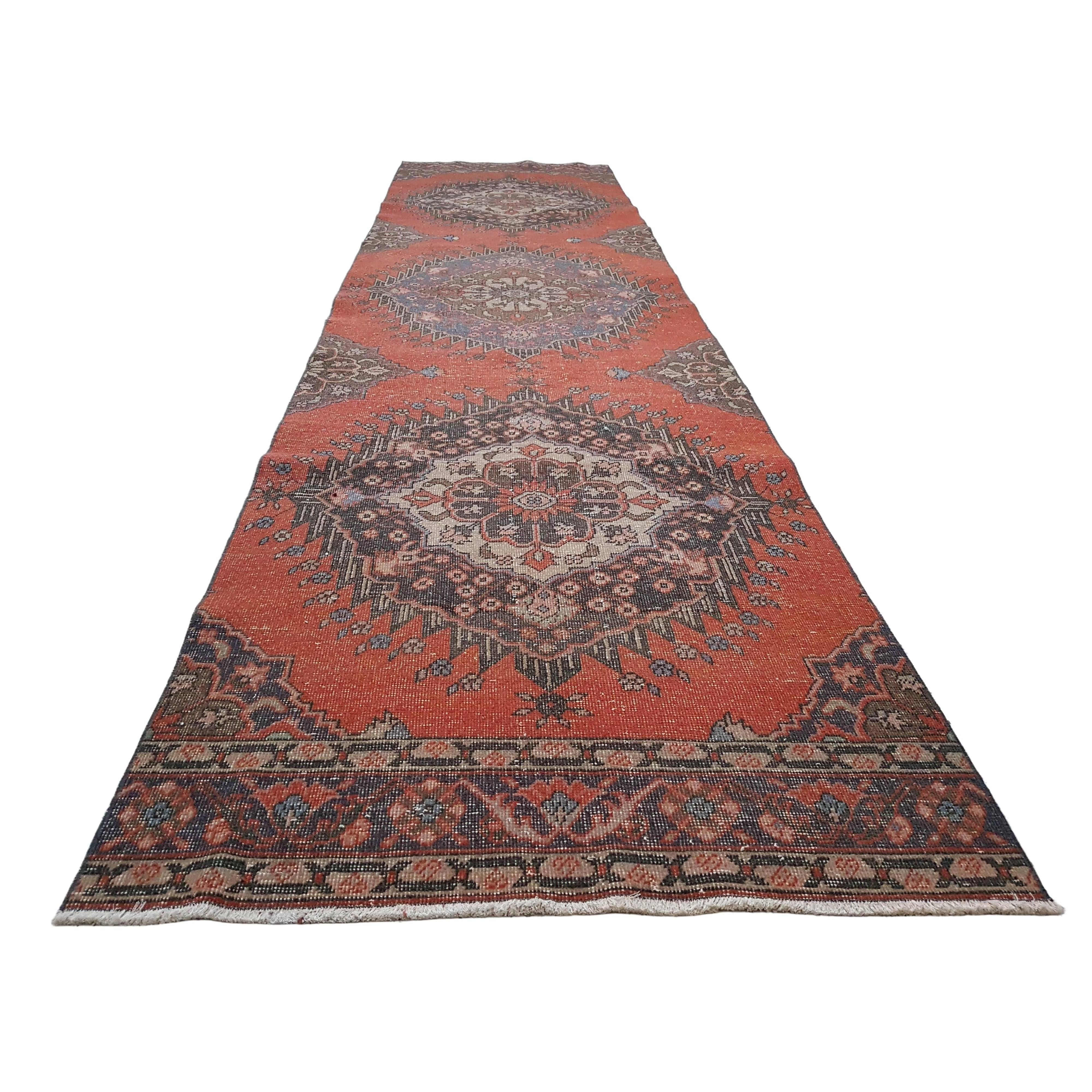 Vintage Oushak Runner 3'4'' x 13'3''
