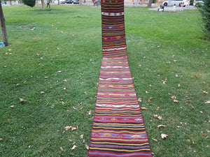 Vintage Turkish Kilim Runner 2'1'' x 20'11''