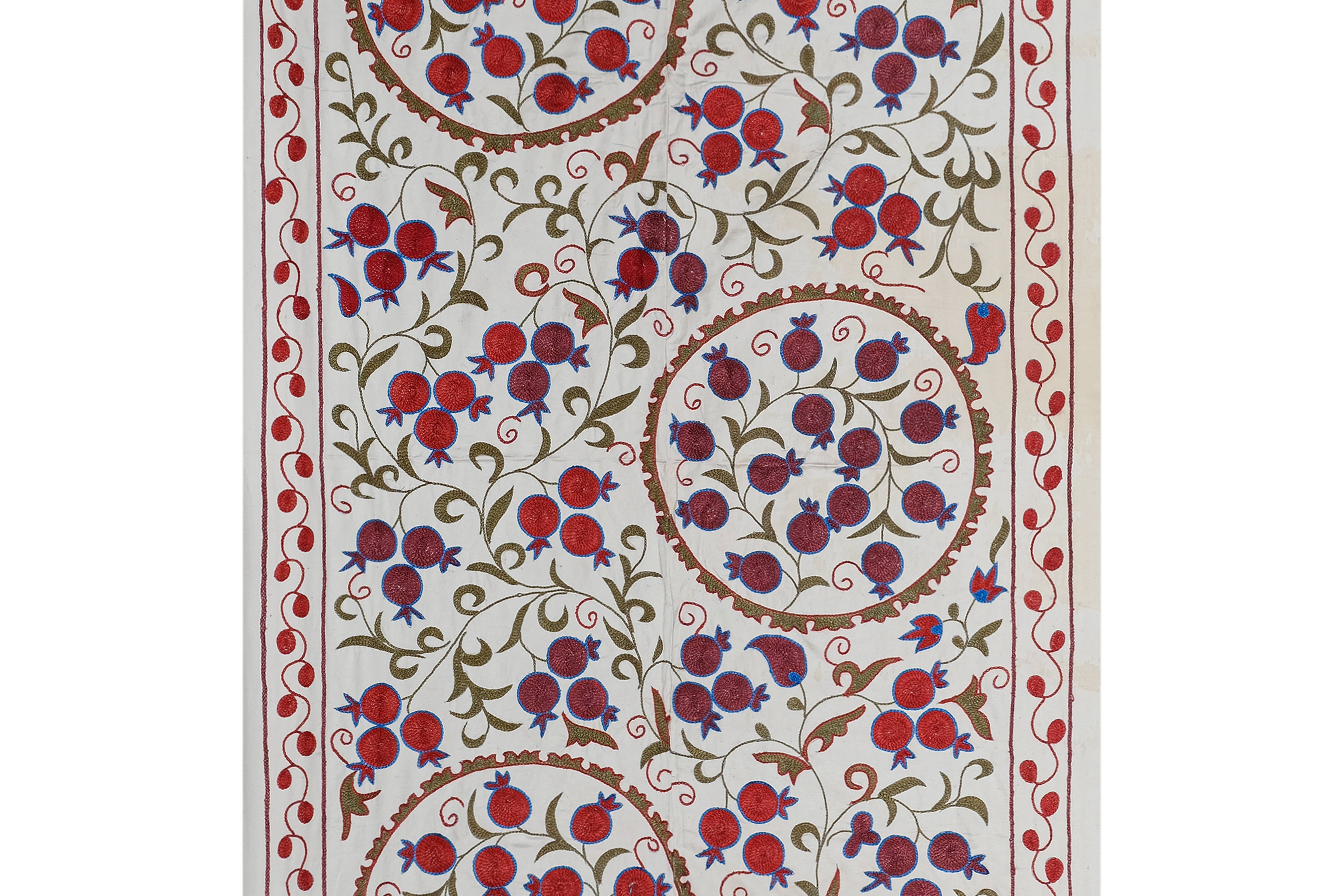 Silk Suzani Wall Hanging & Bedspread | 3'6'' x 6'1''