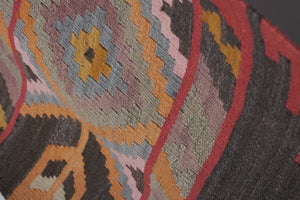 Vintage Turkish Kilim Runner 2'5'' x 12'7''