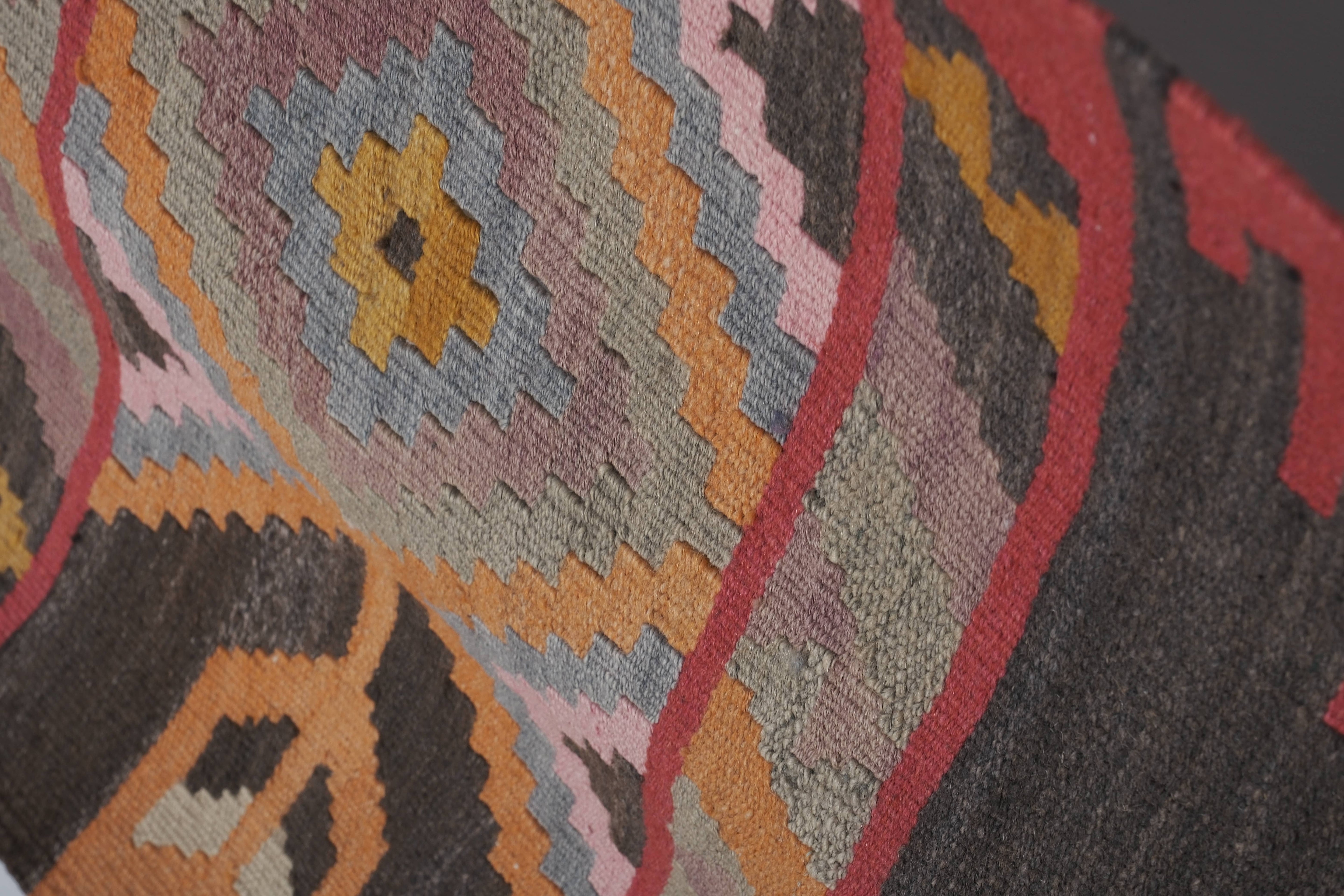 Vintage Turkish Kilim Runner 2'5'' x 12'7''
