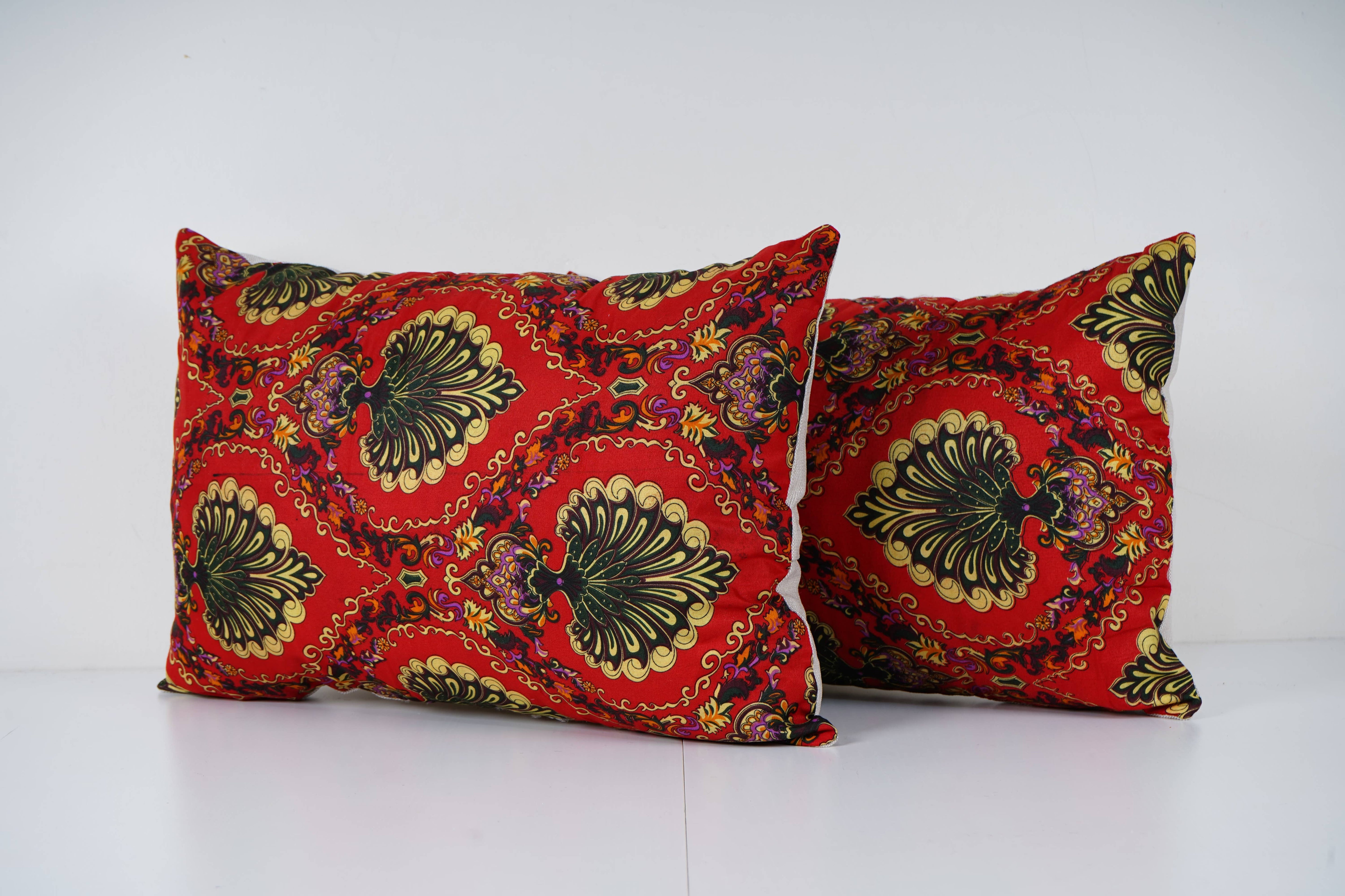 Uzbek Roller Printed Pillow Cover Set of 2 | 14'' x 22''