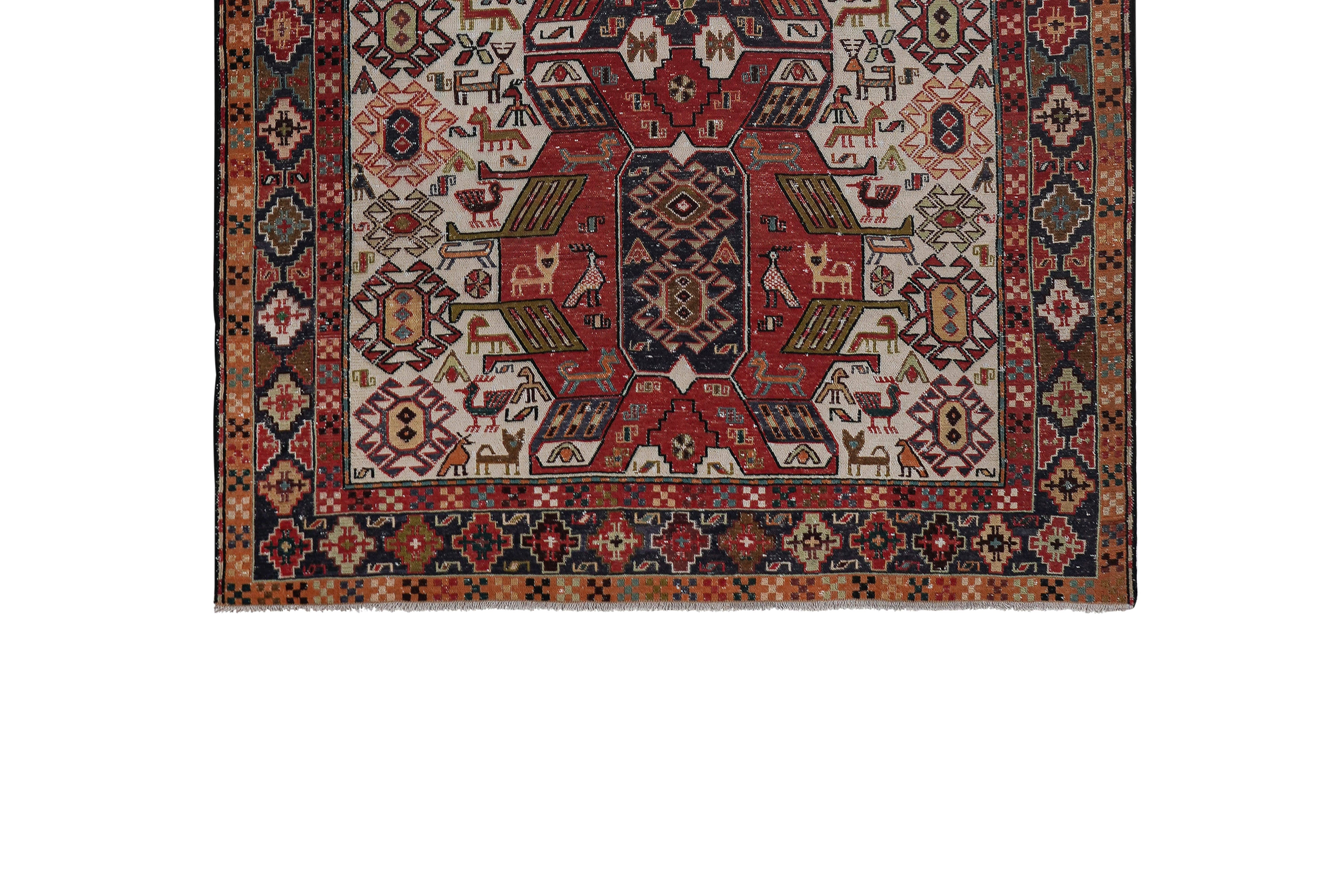 Vintage Soumac Kilim Rug 4' x 6'4''