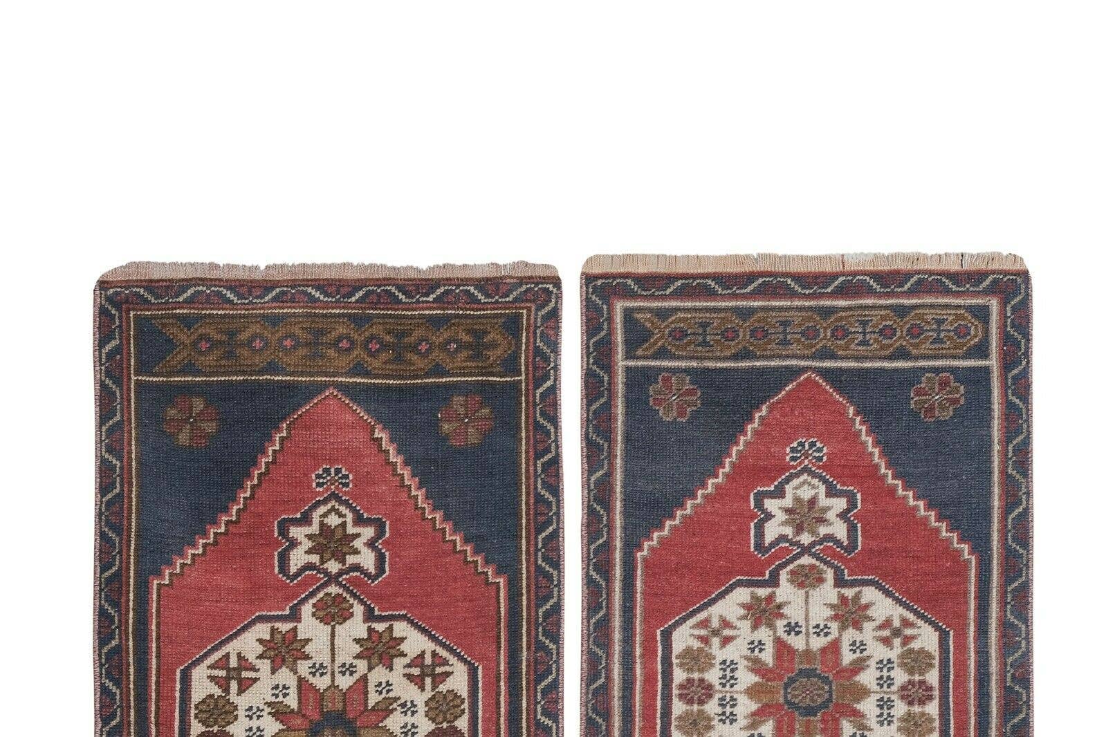 Vintage Turkish Yastik Rugs Set of 2 | 22'' x 38''