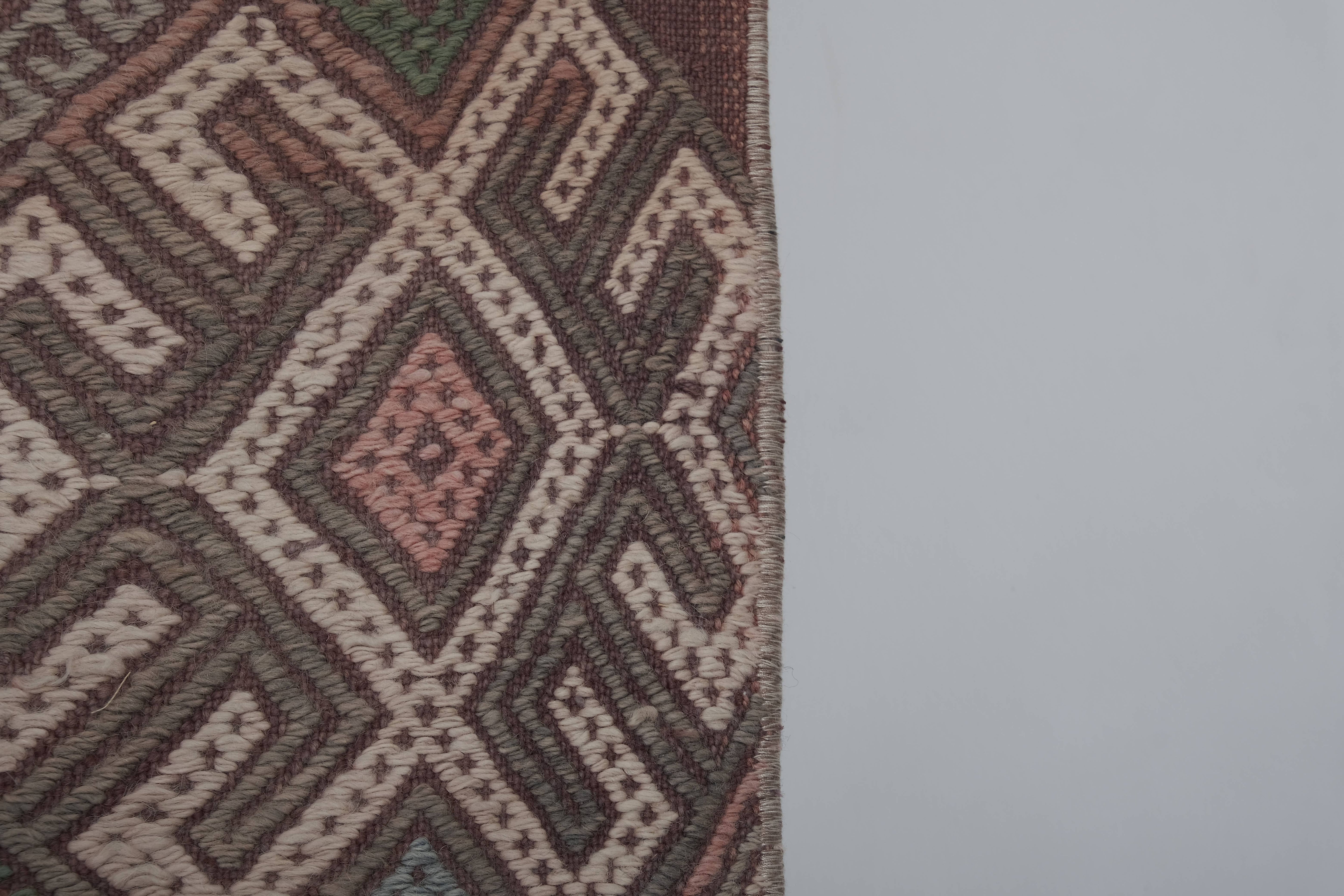 Vintage Turkish Kilim Runner 2'4'' x 8'10''