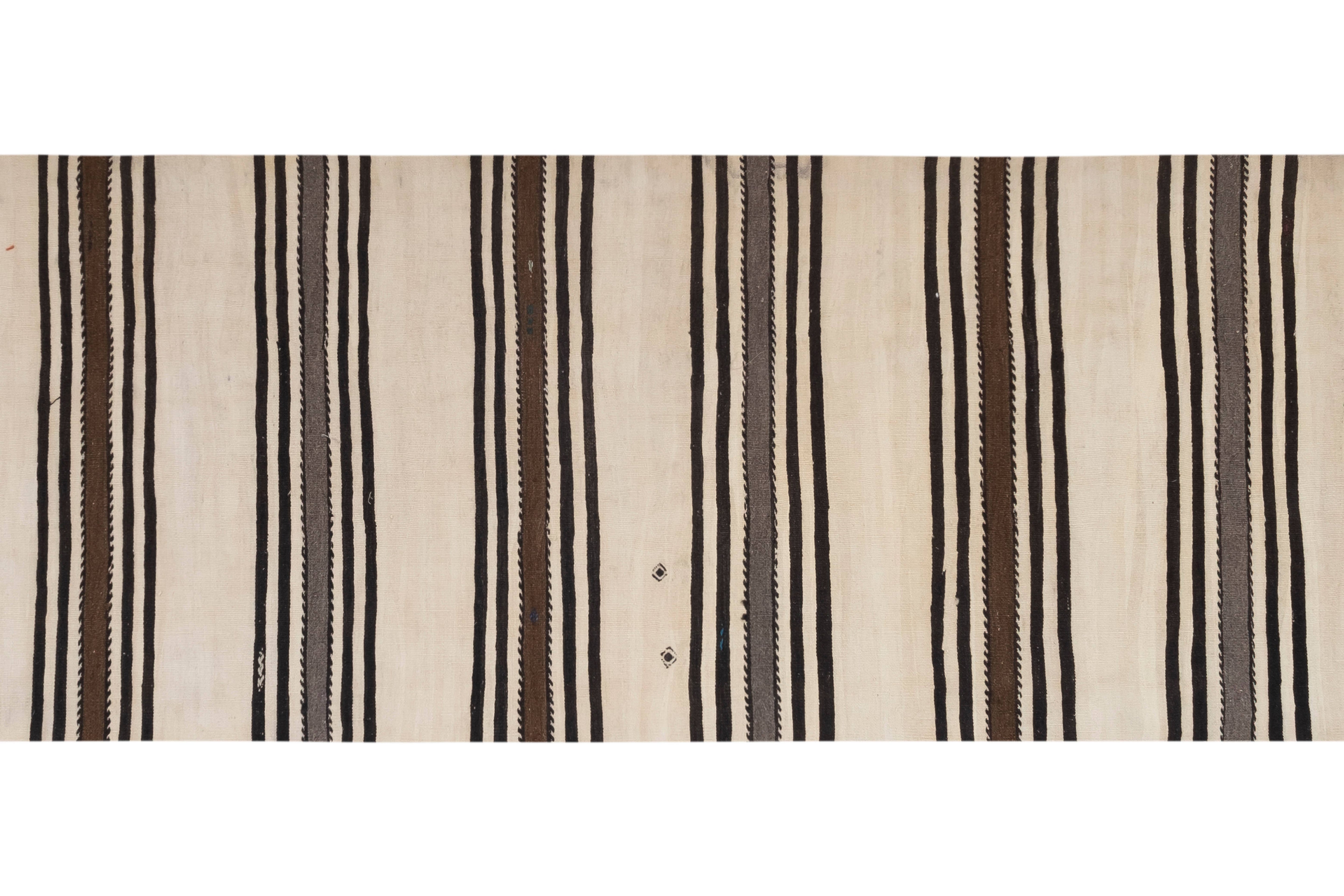 Vintage Turkish Kilim Runner 3'10'' x 14'11''