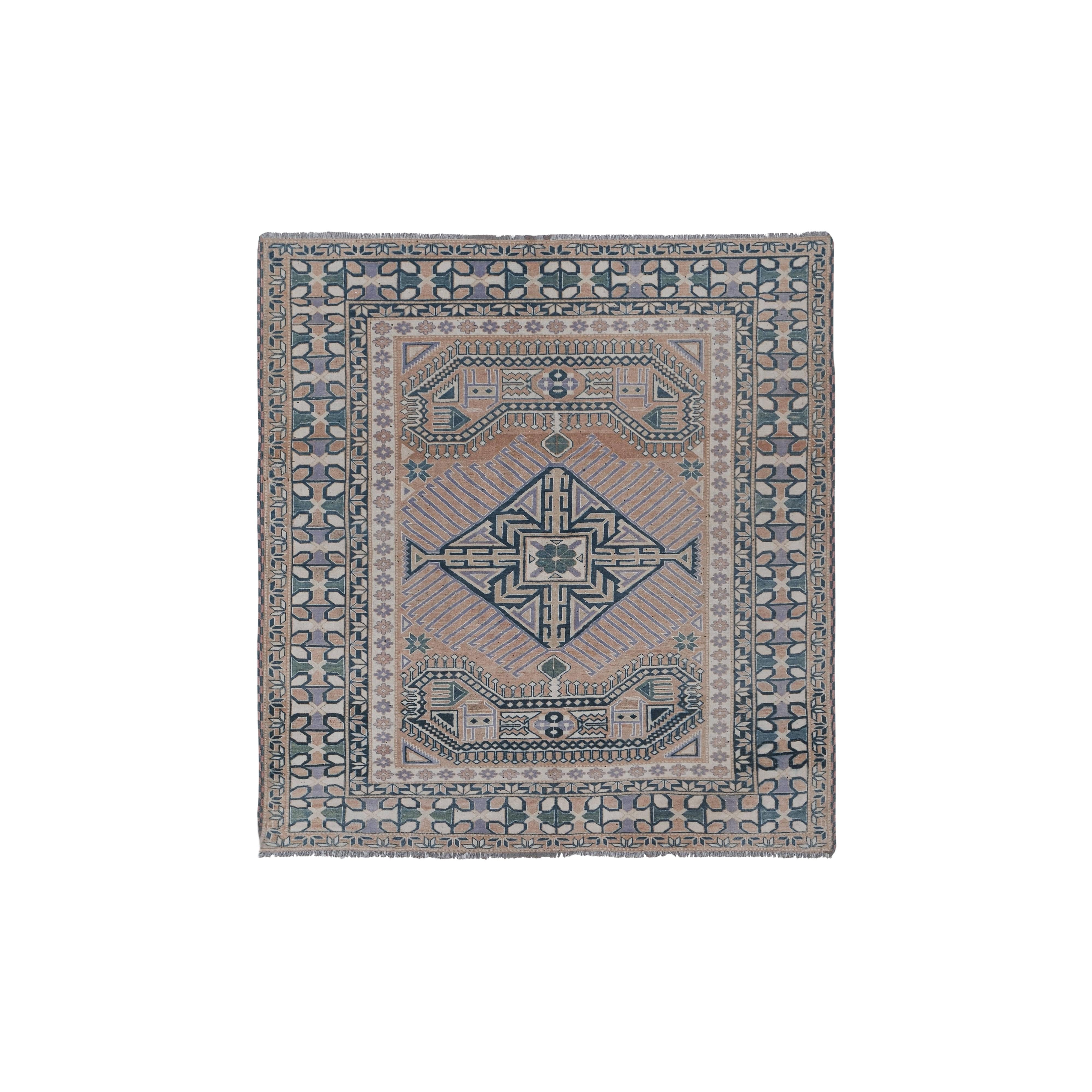 Vintage Oushak Rug 6' x 6'4''