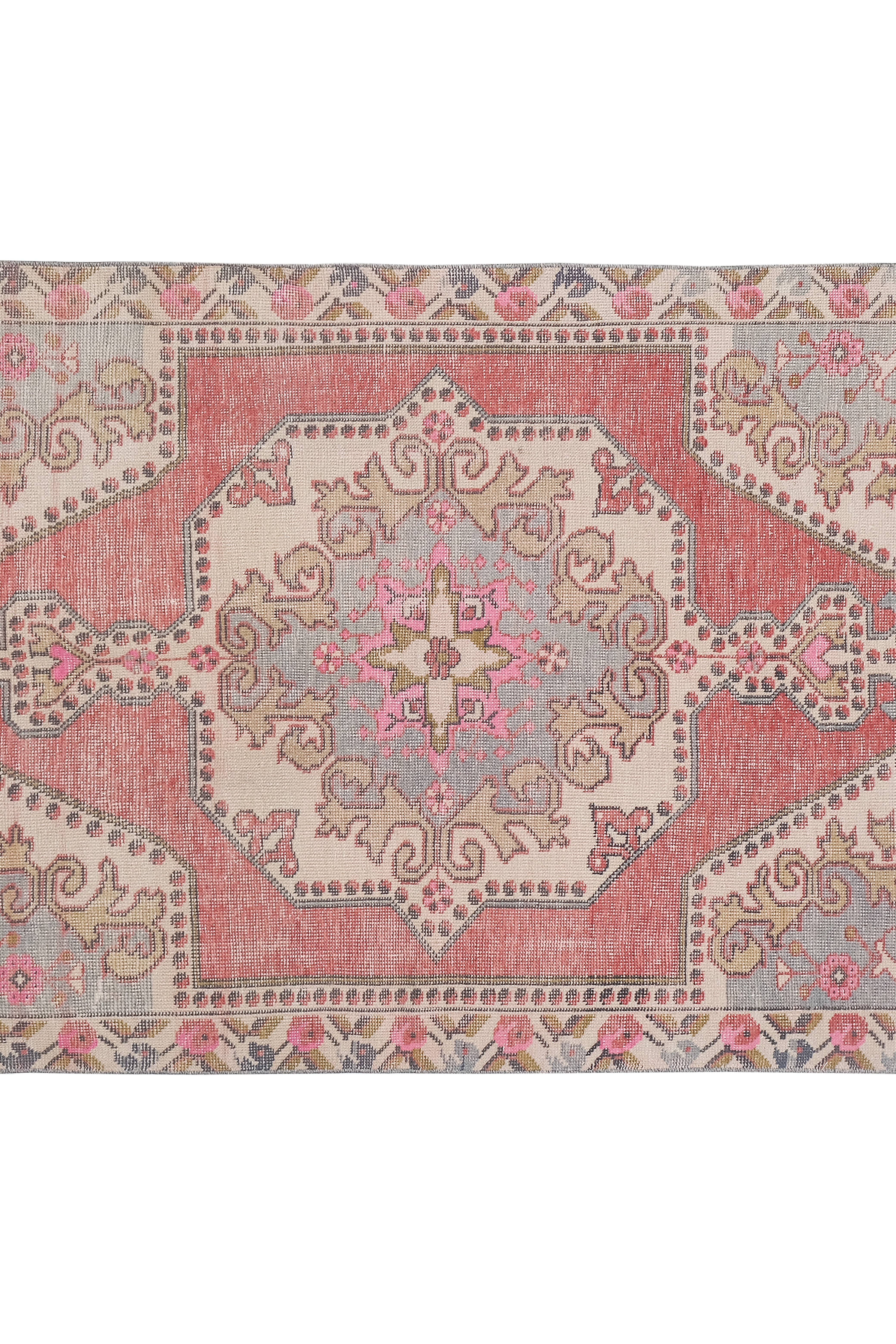 Vintage Turkish Rug 4'3'' x 7'