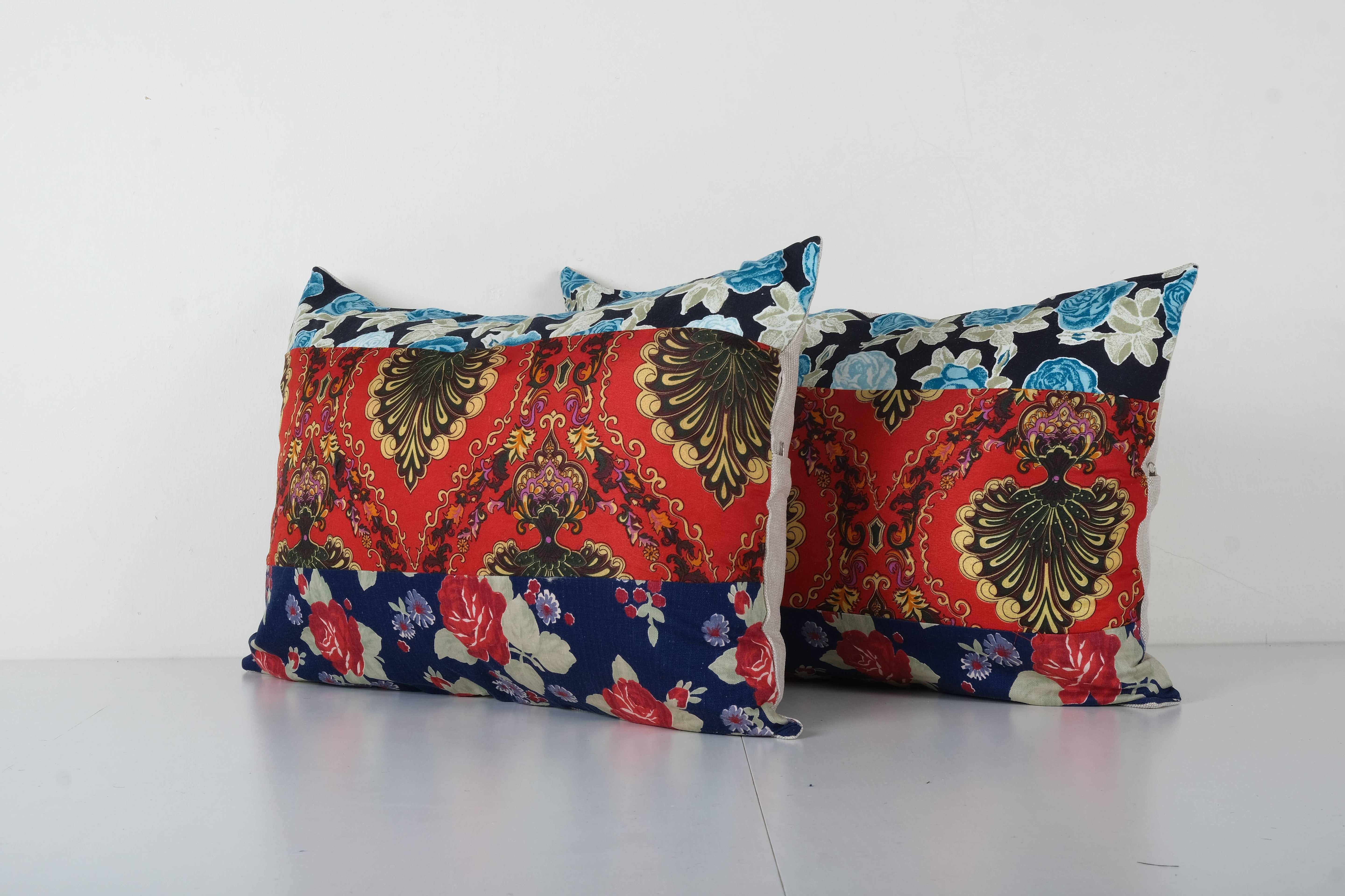 Uzbek Roller Printed Pillow Cover Set of 2 | 15'' x 22''