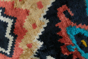 Silk Ikat Velvet Pillow Cover | 16'' x 24''