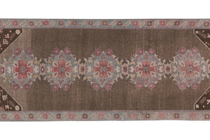 Vintage Turkish Karapinar Runner Rug 3'8'' x 8'11''