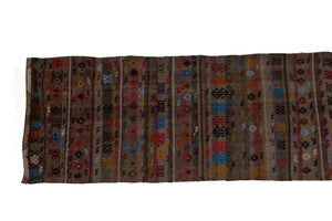 Vintage Turkish Kilim Runner 3'3'' x 9'3''
