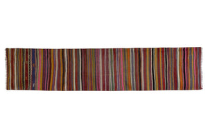 Vintage Turkish Kilim Runner 2'6'' x 11'5''