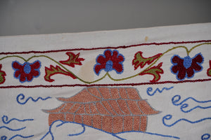 Hand-Embroidered Suzani Table Runner 1'8'' x 6'3''