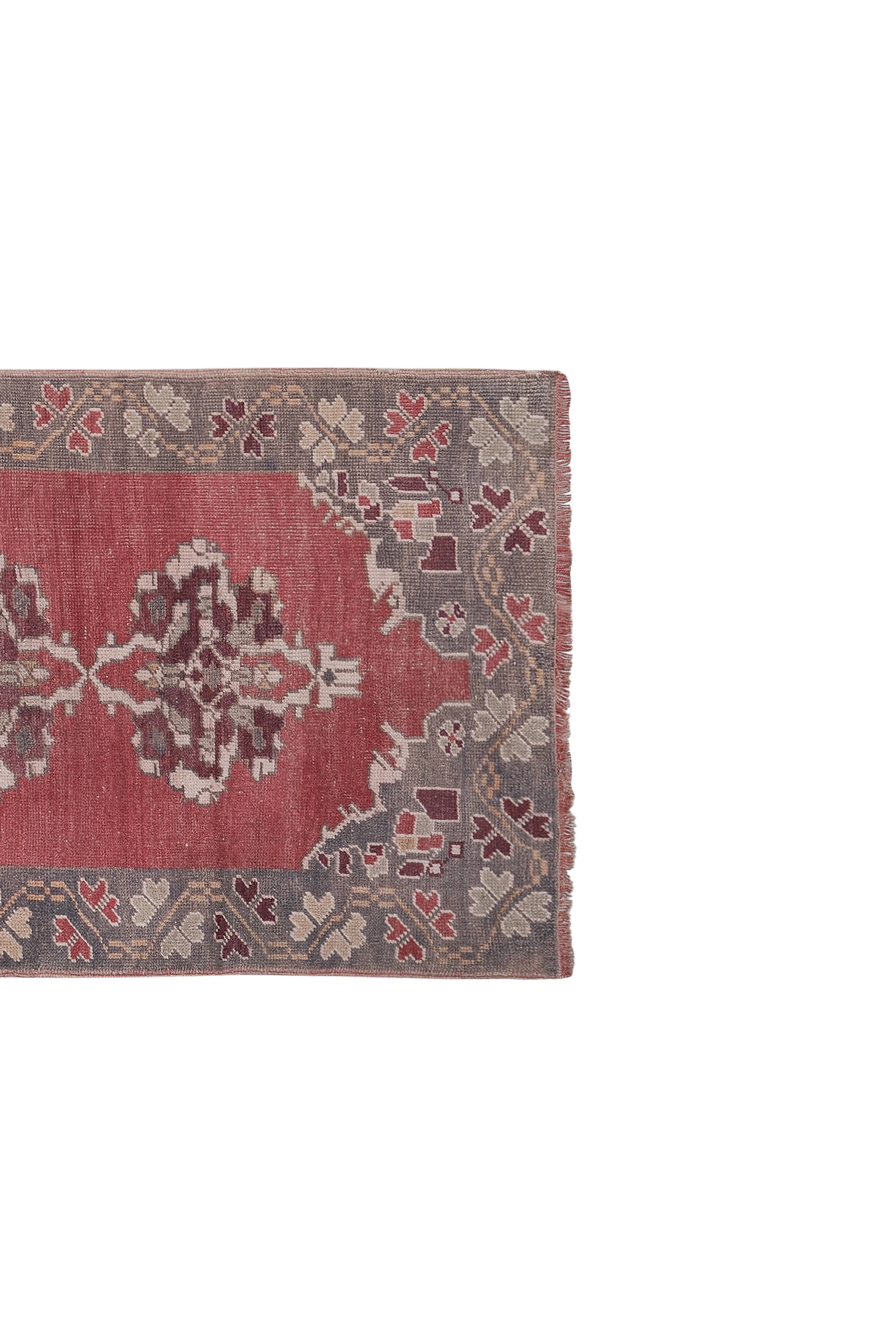 Vintage Turkish Anatolian Runner Rug 3'3'' x 7'8''