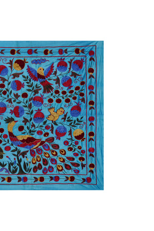 Peacock Suzani Wall Hanging & Bedspread | 3'4'' x 6'