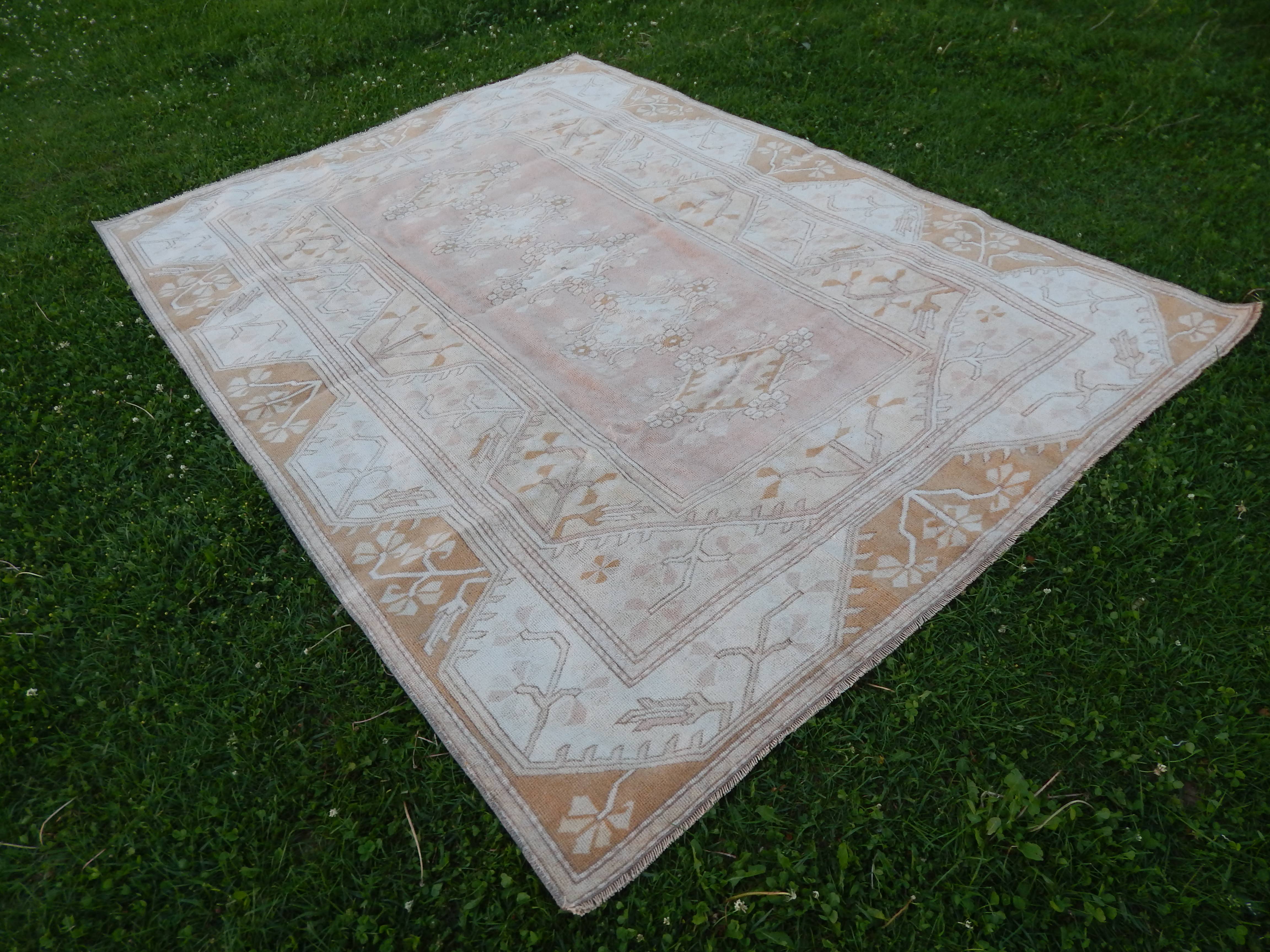 Vintage Turkish Rug 6'4'' x 8'9''