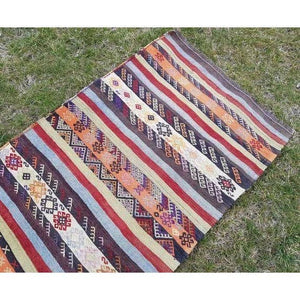 Vintage Turkish Kilim Runner 2'7'' x 9'8''