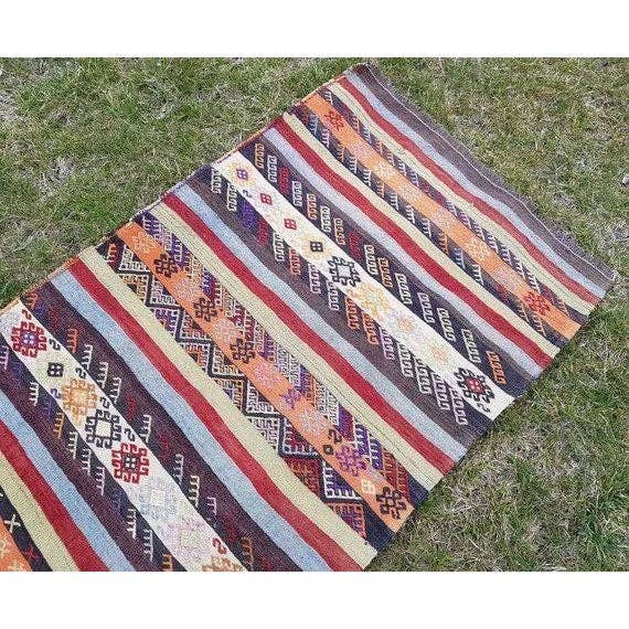 Vintage Turkish Kilim Runner 2'7'' x 9'8''
