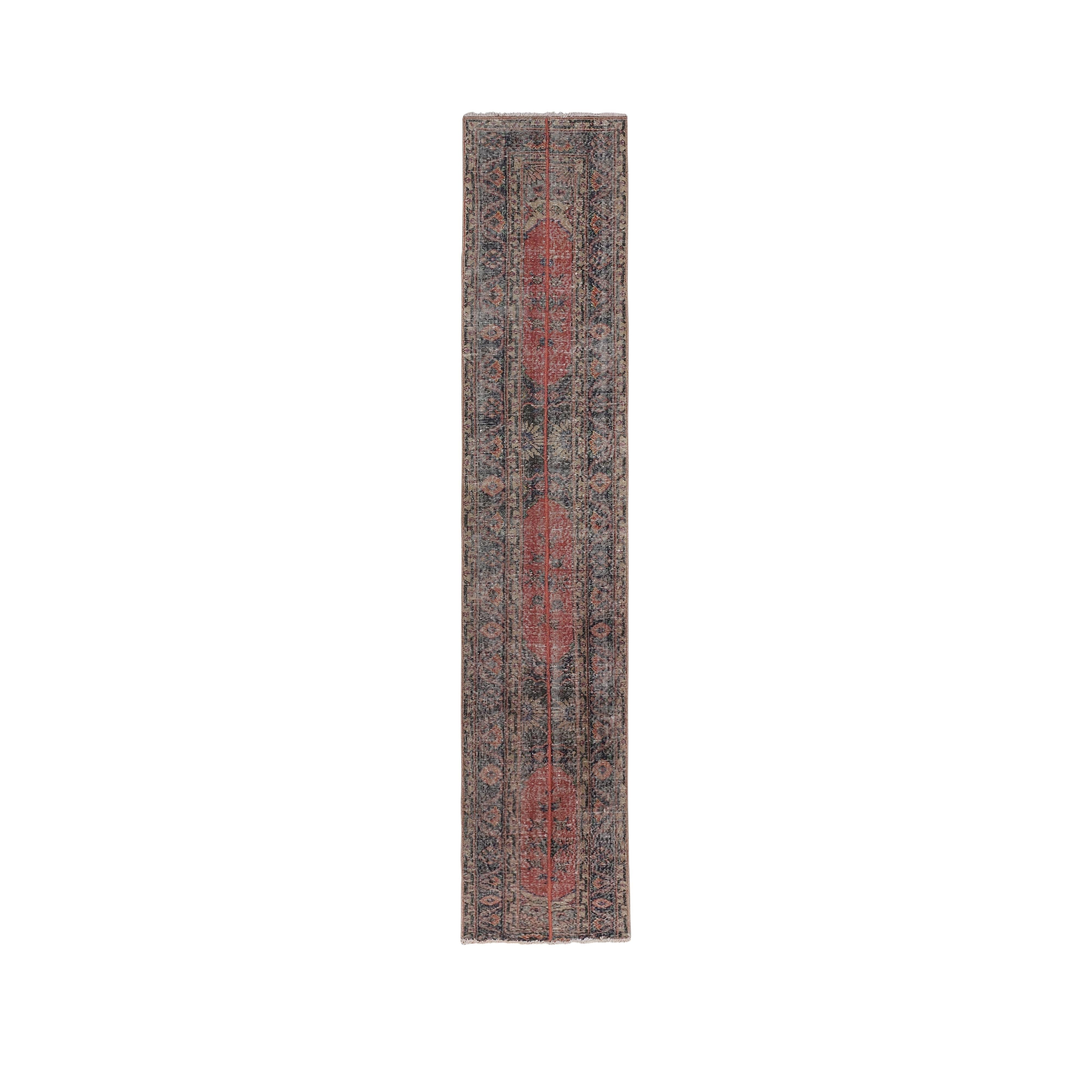 Vintage Turkish Runner Rug 2'2'' x 11'8''
