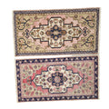 Vintage Oushak Yastik Rugs Set of 2 | 22'' x 40''