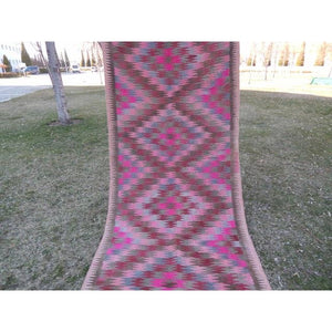 Vintage Caucasian Kilim Runner 3'11'' x 9'6''