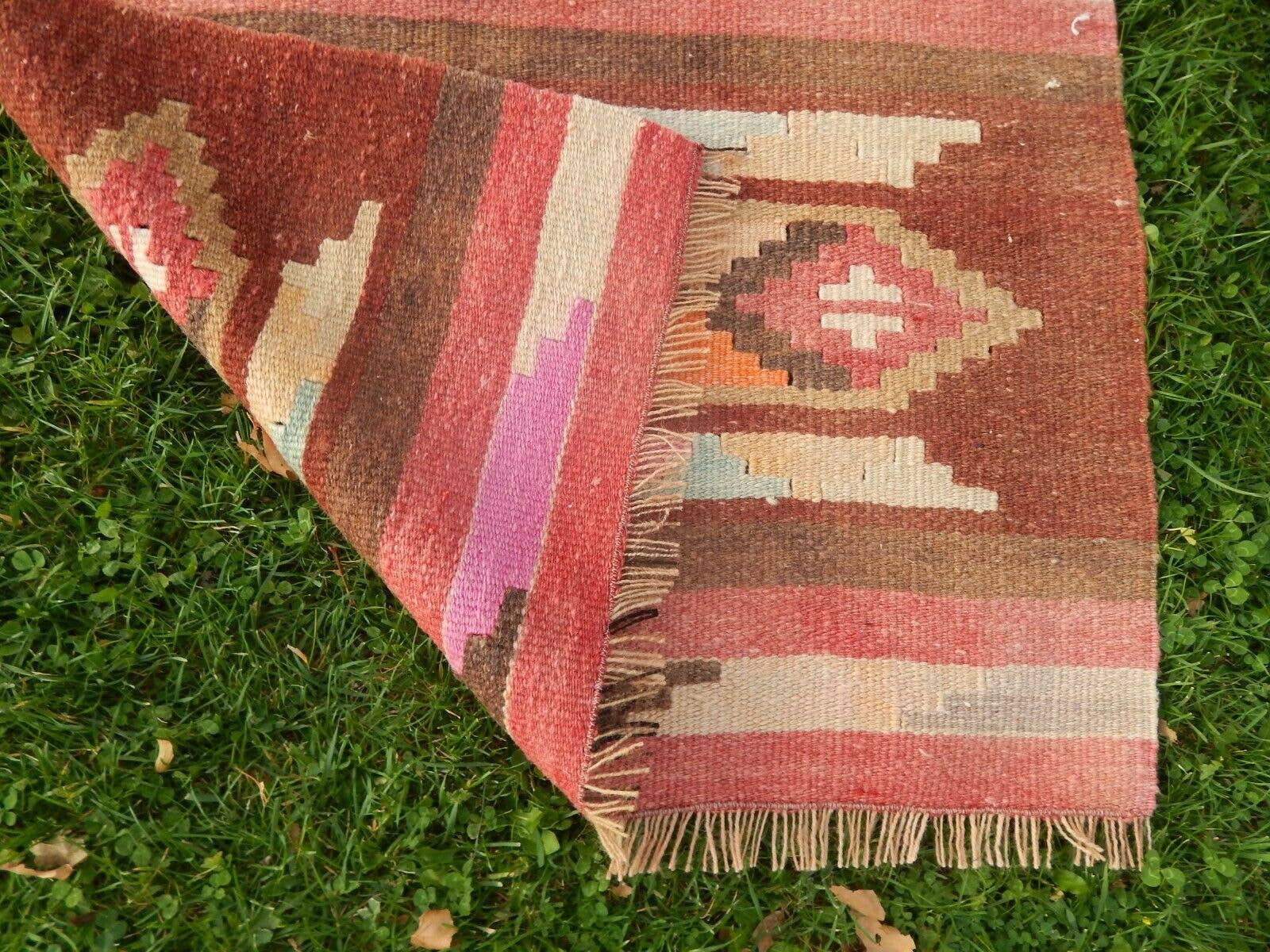 Vintage Kurdish Kilim Runner 2'7'' x 9'9''