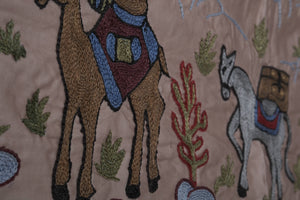 Silk Suzani Wall Hanging & Bedspread 1'8'' x 6'3''