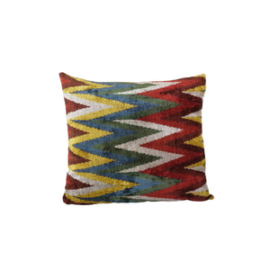 Silk Ikat Velvet Pillow Cover | 26'' x 26''