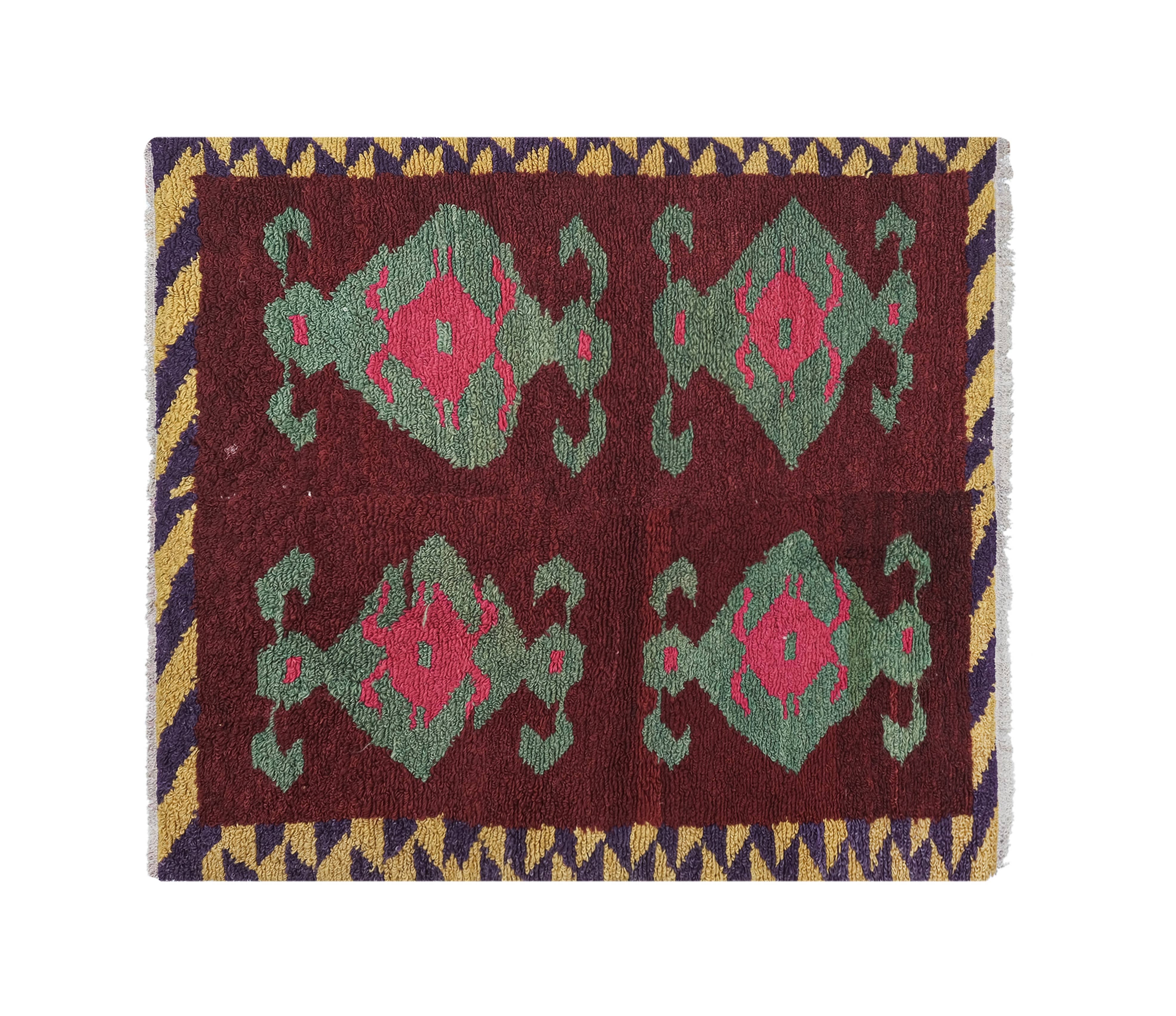 Vintage Turkish Shaggy Tulu Rug 45'' x 51''