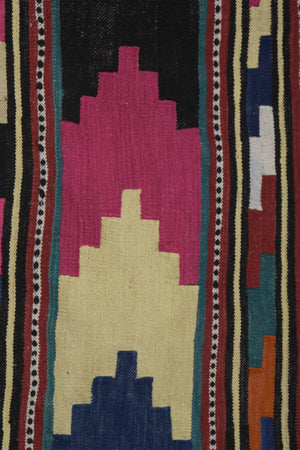 Vintage Turkish Kilim Rug 5'1'' x 11'11''