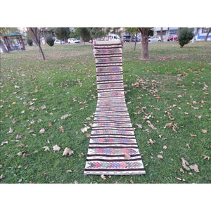 Vintage Turkish Runner Rug 2' x 10'11''