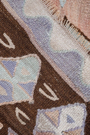 Vintage Turkish Kilim Rug 5'1'' x 11'10''