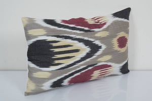 Silk Ikat Velvet Pillow Cover | 12'' x 20''
