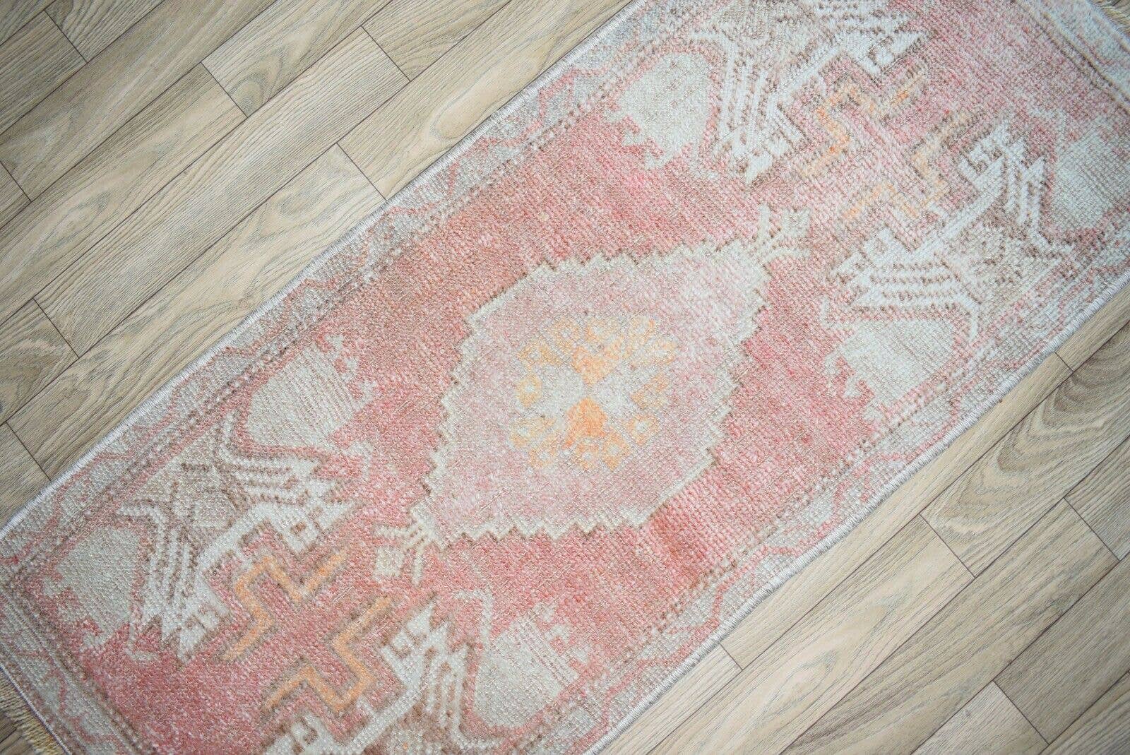 Vintage Oushak Rug 16'' x 38''