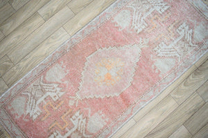 Vintage Oushak Rug 16'' x 38''