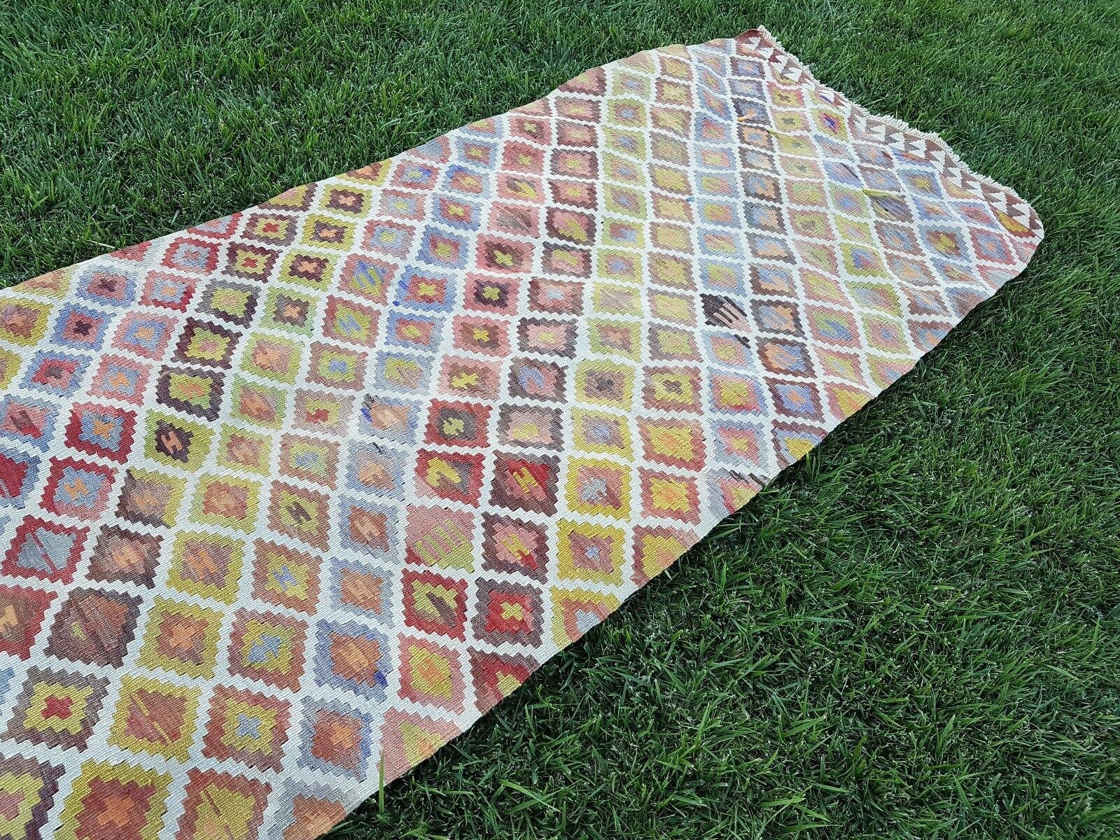 Vintage Turkish Runner Rug 3'3'' x 16'3''