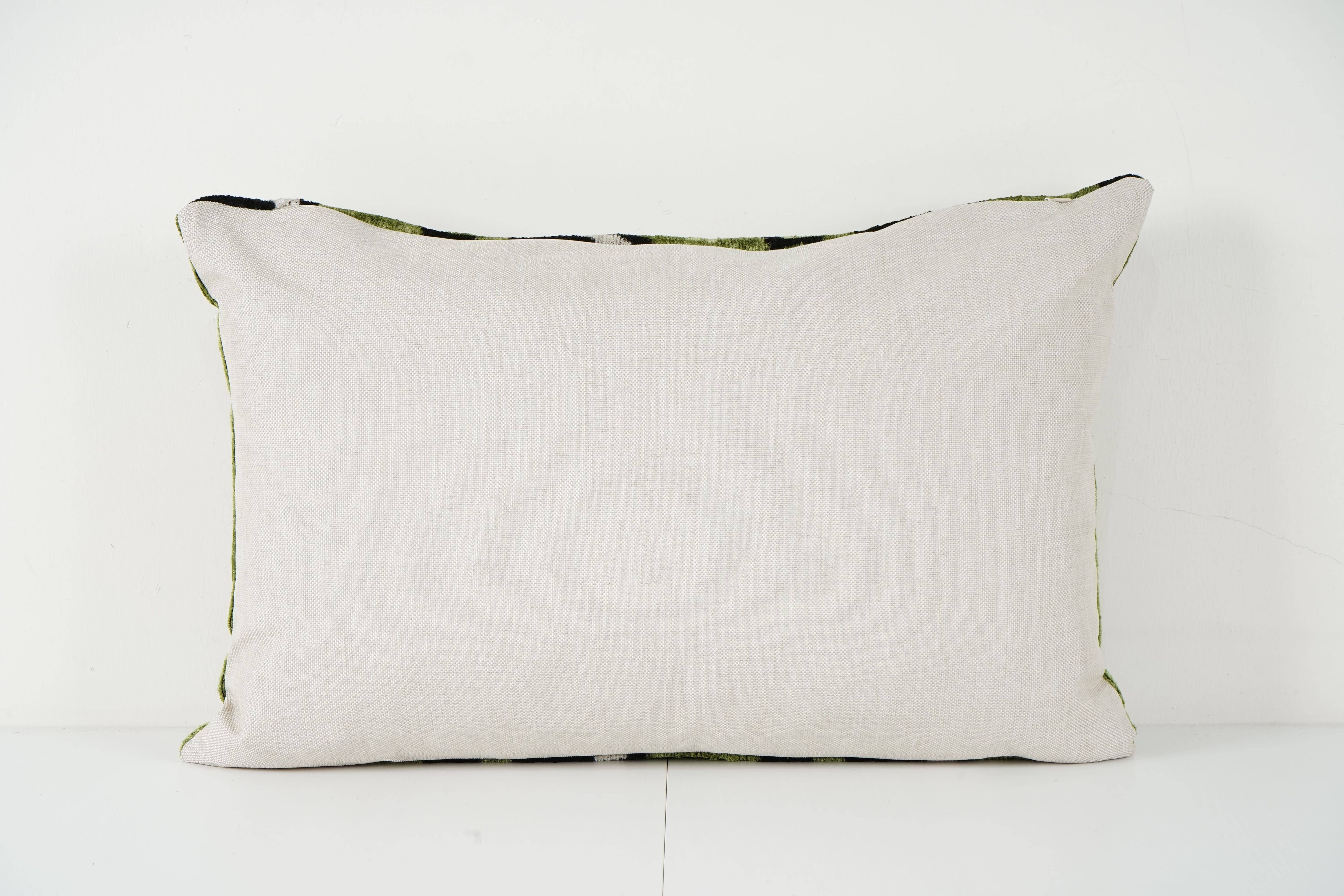 Silk Ikat Velvet Pillow Cover | 16'' x 24''
