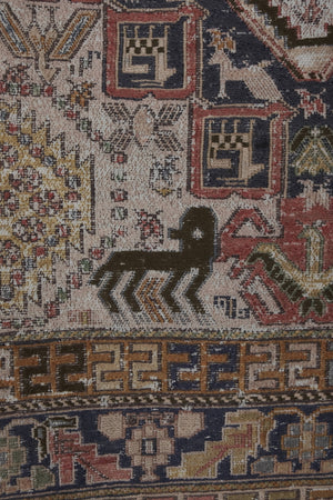 Vintage Turkish Soumac Kilim Rug 3'8'' x 6'8''