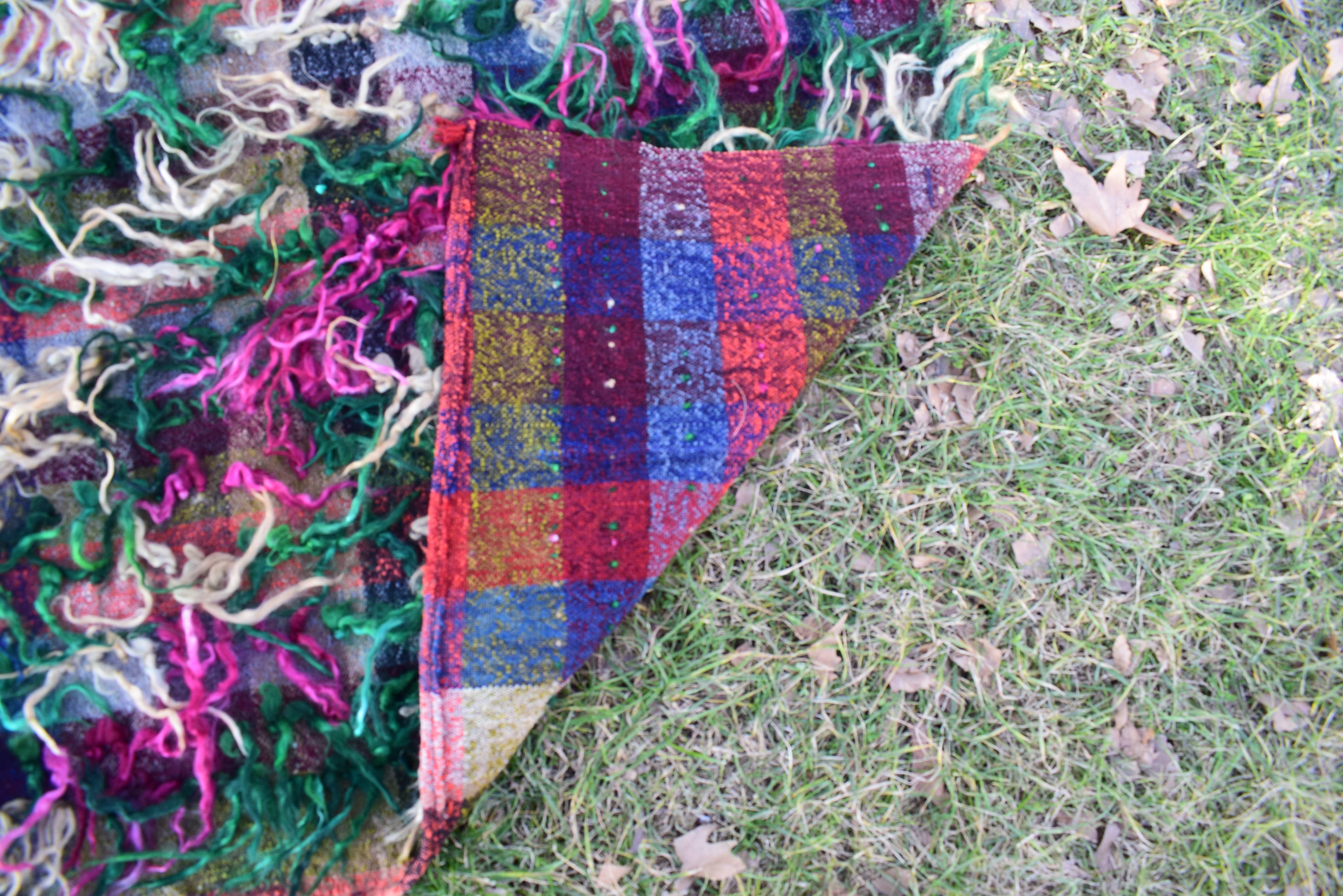 Vintage Turkish Shaggy Tulu Rug 41'' x 57''