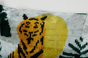 Tiger Silk Ikat Velvet Pillow Cover Set of 2 | 18'' x 30''