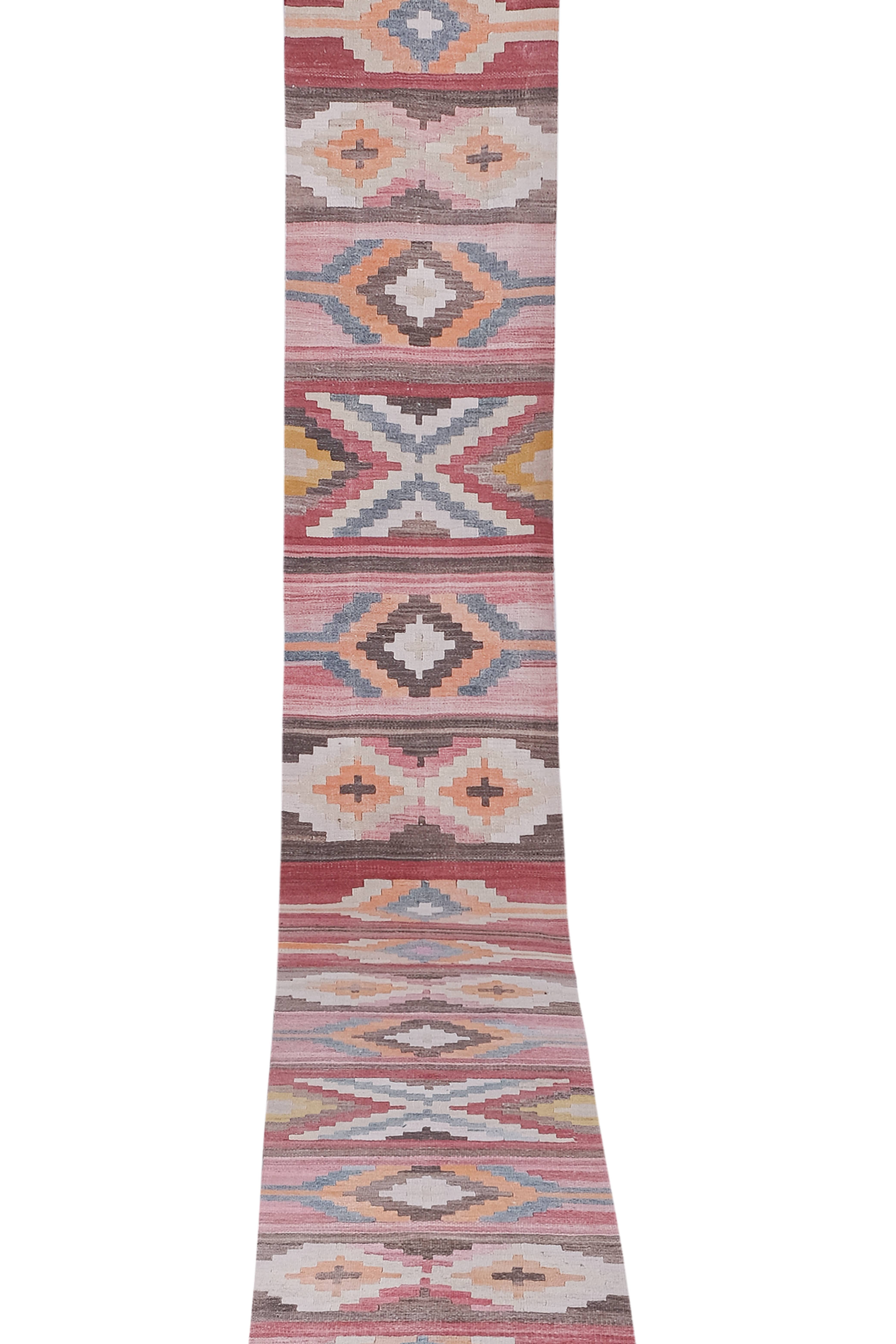 Vintage Turkish Kilim Runner 2'6'' x 21'8''
