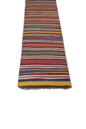 Vintage Turkish Kilim Runner 2'1'' x 21'3''
