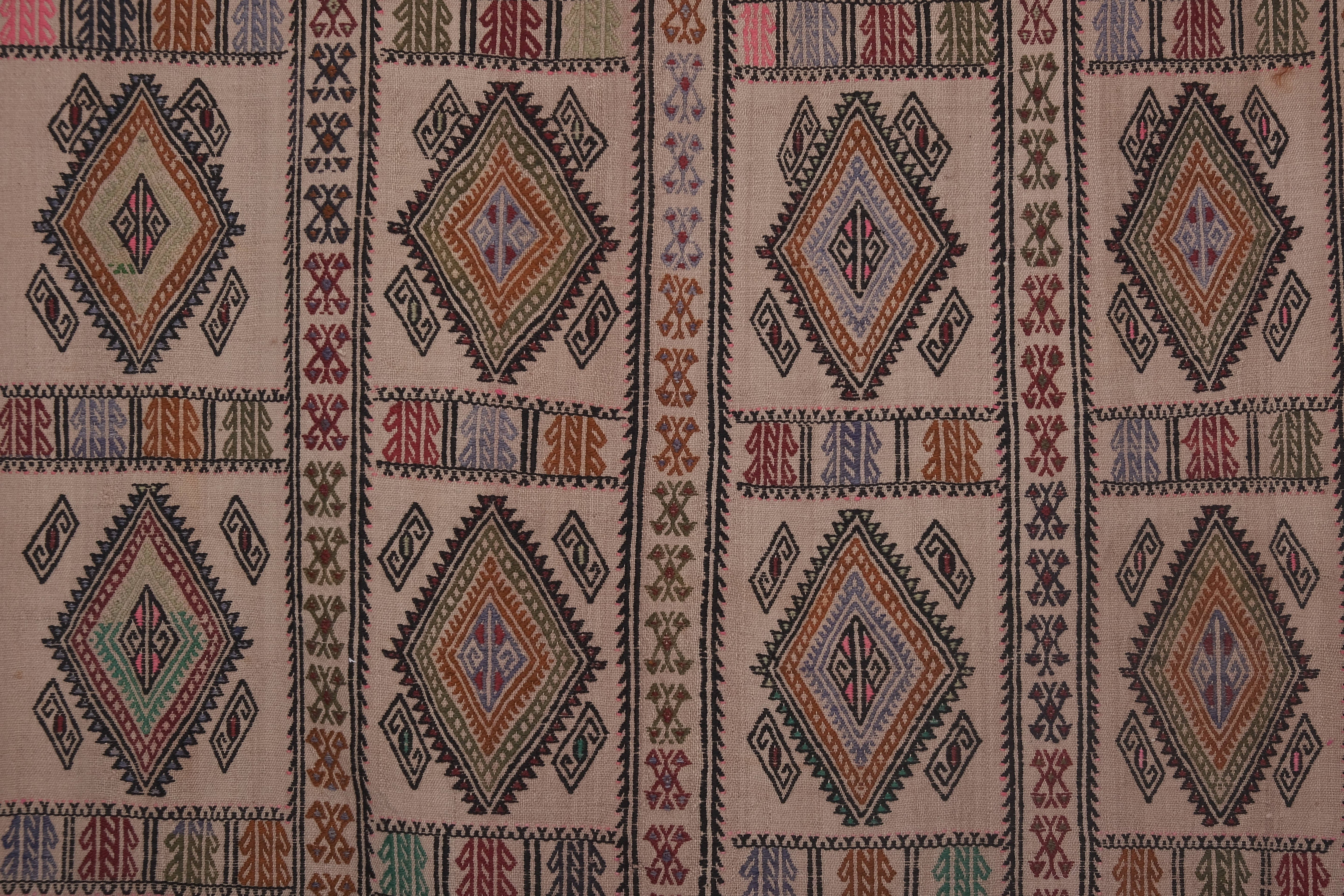 Vintage Turkish Anatolian Kilim Rug 5'3'' x 7'5''
