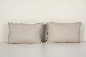 Silk Ikat Velvet Pillow Cover Set of 2 | 16'' x 24''