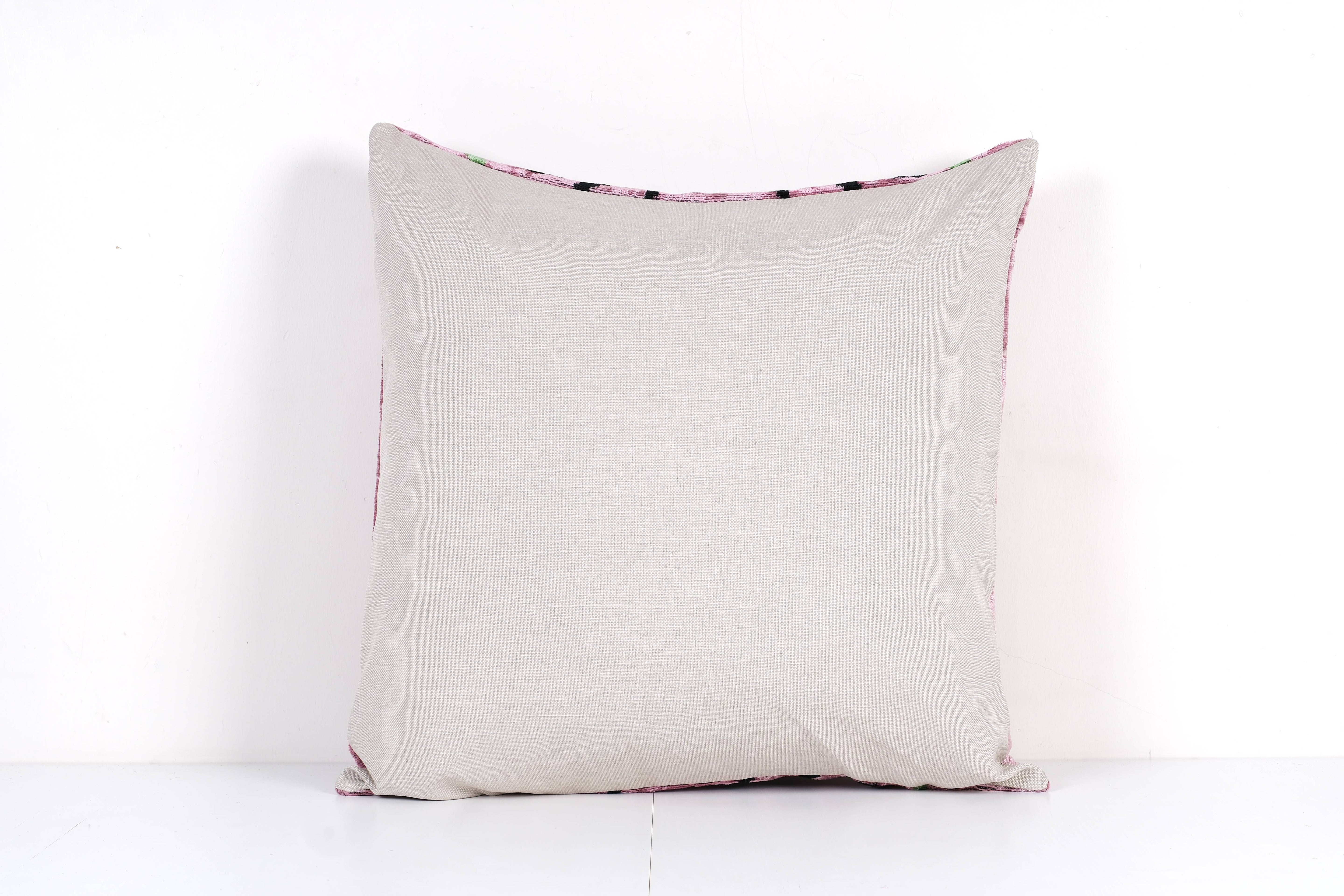Silk Ikat Velvet Pillow Cover | 24'' x 24''